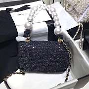 Forubags Chanel 2019ss Woolen pearl bag Size : 19x12x5cm - 5