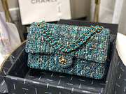 Chanel Tweed & Gold-Tone Metal double flap 25cm - 1