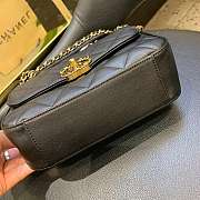 Chanel Sheepskin retro black chain bag Size：19X14X7CM - 2