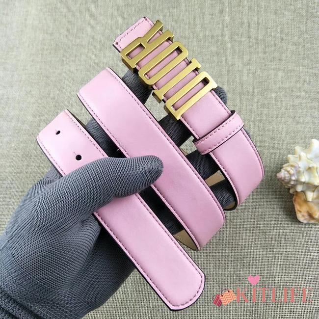 Dior women pink belts 3.0cm - 1