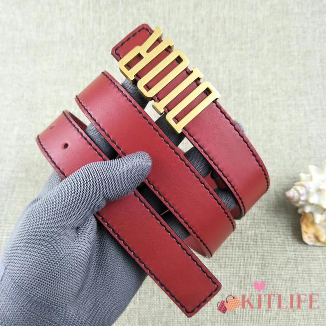 Dior women red belts 3.4cm - 1