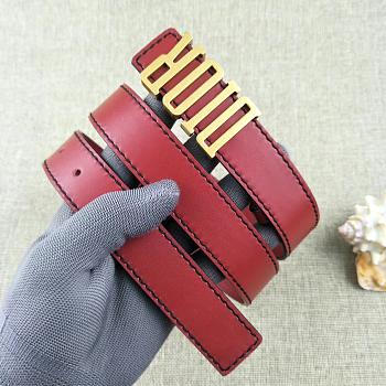 Dior women red belts 3.4cm