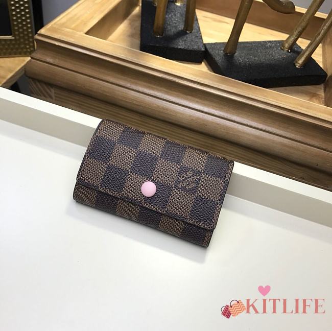 LOUIS VUITTON 6 KEY HOLDER Rose Ballerine N41624 - 1