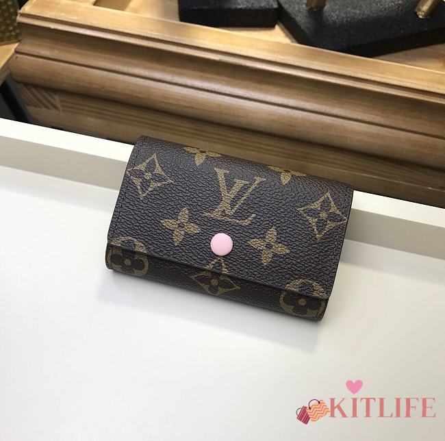 LOUIS VUITTON 6 KEY HOLDER PINK - 1