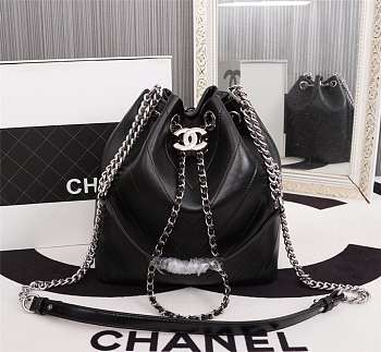 Forubags Chanel black bucket  bag