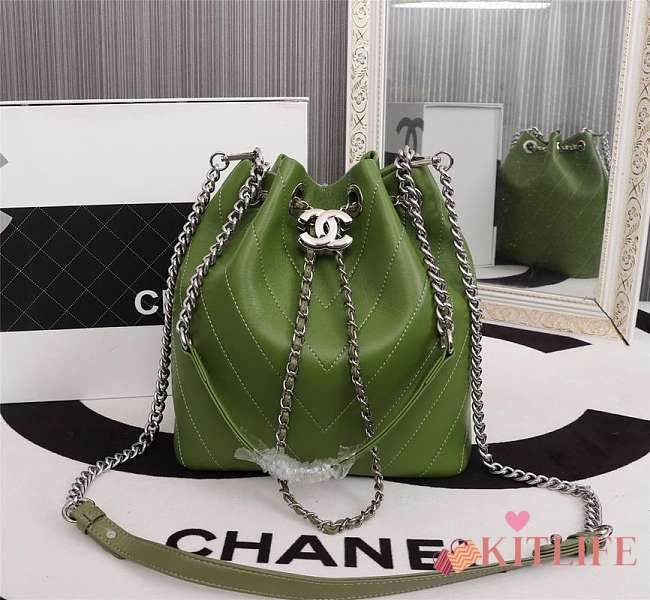 Forubags Chanel Green Bucket Bag - 1