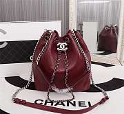 Forubags Chanel Burgundy Bucket Bag - 1