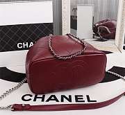 Forubags Chanel Burgundy Bucket Bag - 6