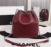 Forubags Chanel Burgundy Bucket Bag - 2