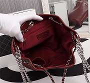 Forubags Chanel Burgundy Bucket Bag - 4