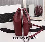 Forubags Chanel Burgundy Bucket Bag - 3