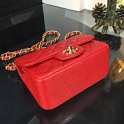 Chanel Mini Flap Red Bag Caviar Leather With Gold&Silver Hardware 17CM - 5