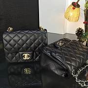Chanel Mini Flap Bag Lambskin Leather With Gold&Silver Hardware 17CM - 1