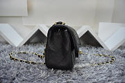 Chanel Black Lambskin Leather Flap Bag With Gold / Silver Hardware Size:20cm - 6