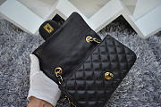 Chanel Black Lambskin Leather Flap Bag With Gold / Silver Hardware Size:20cm - 4