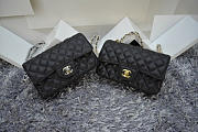 Kitlife Chanel Black Calfskin Caviar Leather Flap Bag With Gold / Silver Hardware - 20cm - 1