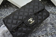 Kitlife Chanel Black Calfskin Caviar Leather Flap Bag With Gold / Silver Hardware - 20cm - 3