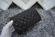 Kitlife Chanel Black Calfskin Caviar Leather Flap Bag With Gold / Silver Hardware - 20cm - 2