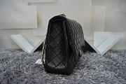 Chanel Black Lambskin Leather Flap Bag With Gold / Silver Hardware Size 33cm  - 6