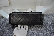 Chanel Black Lambskin Leather Flap Bag With Gold / Silver Hardware Size 33cm  - 5