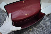 Chanel Black Lambskin Leather Flap Bag With Gold / Silver Hardware Size 33cm  - 4