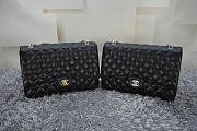 Chanel Black Caviar Leather Flap Bag With Gold / Silver Hardware Size 33cm - 1