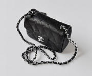 Chanel Black Caviar Leather Flap Bag With Silver Hardware - 5