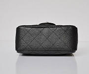 Chanel Black Caviar Leather Flap Bag With Silver Hardware - 6