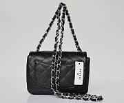 Chanel Black Caviar Leather Flap Bag With Silver Hardware - 4