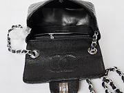 Chanel Black Caviar Leather Flap Bag With Silver Hardware - 3