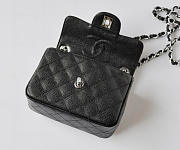 Chanel Black Caviar Leather Flap Bag With Silver Hardware - 2
