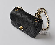 Chanel Black Caviar Leather Flap Bag With gold Hardware - 6