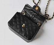 Chanel Black Caviar Leather Flap Bag With gold Hardware - 2