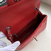 Chanel Lacquer skin red Shoulder bag with silver hardware Size 20cm - 4