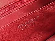 Chanel Lacquer skin red Shoulder bag with silver hardware Size 20cm - 6