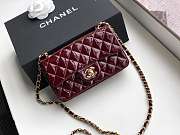 Chanel Lacquer skin burgundy Shoulder bag with gold hardware Size 20cm - 1