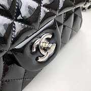 Chanel Lacquer skin black Shoulder bag with silver hardware Size 20cm - 2