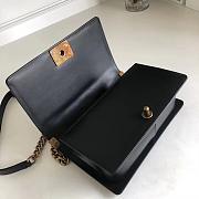 Forubags CHANEL lambskin Chevron Quilted Medium Boy bag Black Retro gold hardware - 3