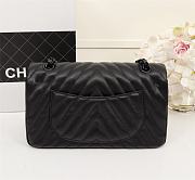 Forubags Chanel lambskin Chevron flapbag with gun black metal - 3