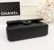 Forubags Chanel lambskin Chevron flapbag with gun black metal - 4