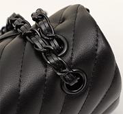 Forubags Chanel lambskin Chevron flapbag with gun black metal - 5