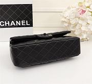 Forubags Chanel lambskin black flapbag with gun black metal - 5