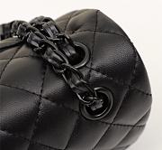 Forubags Chanel lambskin black flapbag with gun black metal - 3