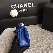 Forubags Chanel Mini Flap Blue Bag Lambskin Leather With Silver Hardware 17CM - 5