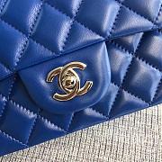 Forubags Chanel Mini Flap Blue Bag Lambskin Leather With Silver Hardware 17CM - 2