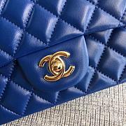 Forubags Chanel Mini Flap Blue Bag Lambskin Leather With Gold Hardware 17CM - 4