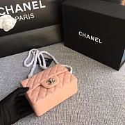 Forubags Chanel Mini Flap Pink Bag Lambskin Leather With Gold Hardware - 3