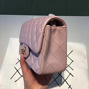 Chanel Classic Flap Bag Pink Lambskin Leather Gold Hardware 20cm - 6