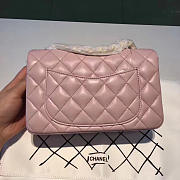 Chanel Classic Flap Bag Pink Lambskin Leather Gold Hardware 20cm - 3