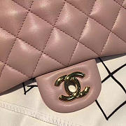 Chanel Classic Flap Bag Pink Lambskin Leather Gold Hardware 20cm - 2